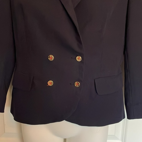 TRF Zara Collection navy double breasted jacket with gold buttons - Picture 2 of 16